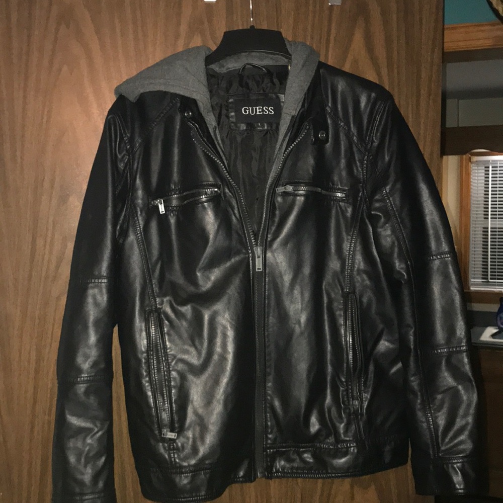 Leather guess jacket